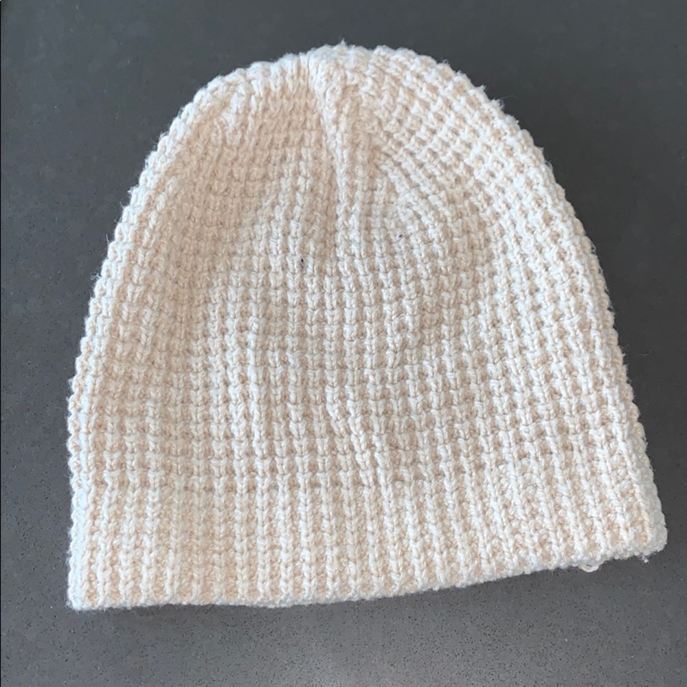 Madewell beige cream knit beanie winter hat